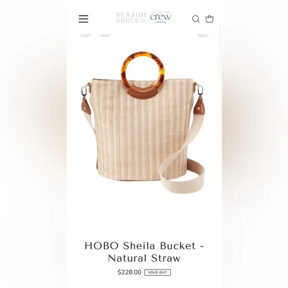 HOBO Sheila Bucket - Natural Straw bucket bag. - Picture 3 of 17